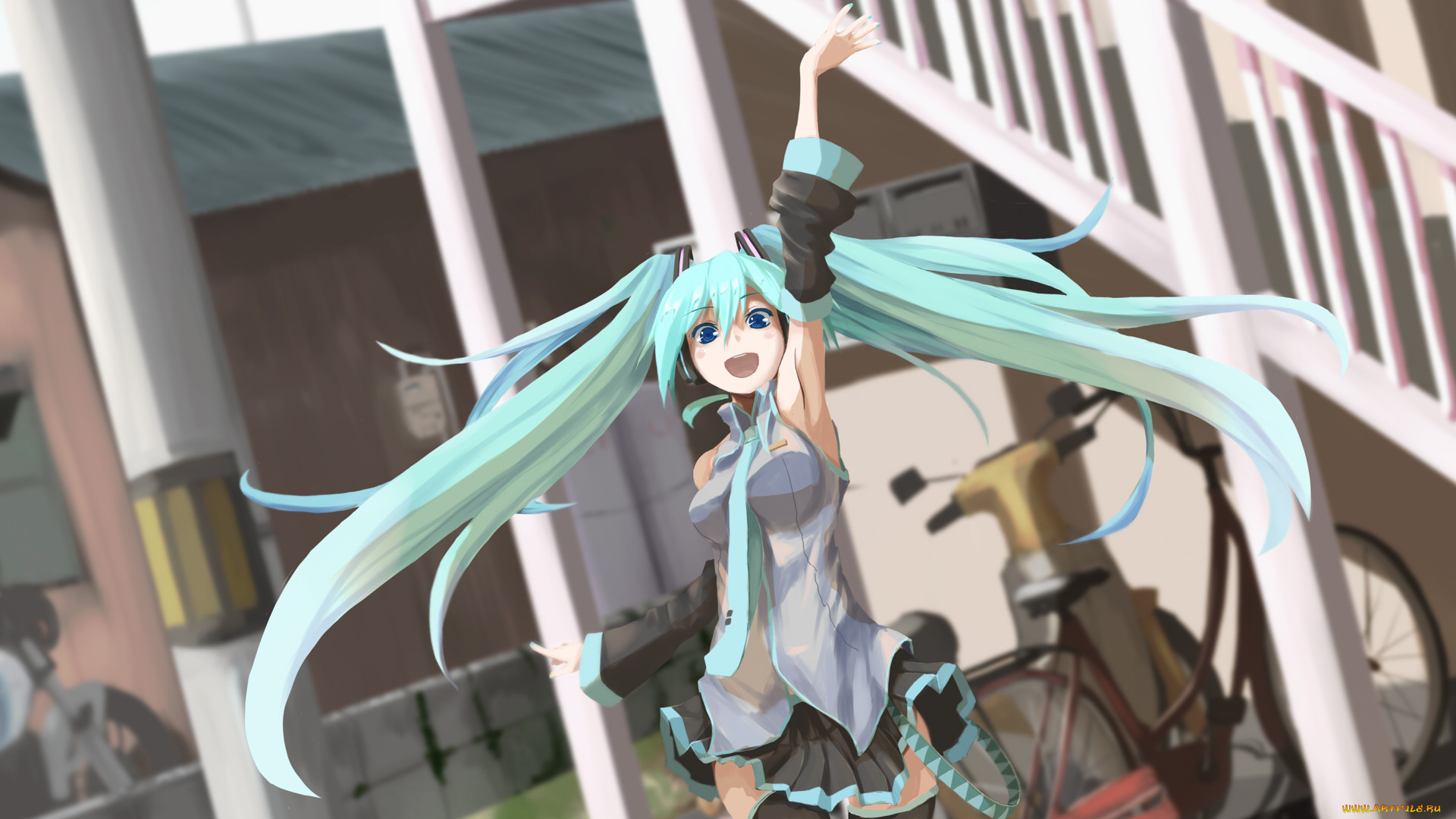 , vocaloid, aqua, hair, , , , fushichou, hatsune, miku